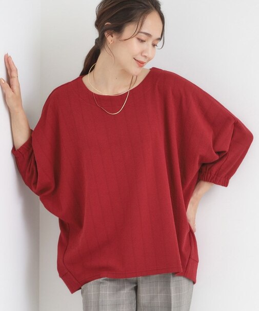 【S-LL/7分袖】さらっとしたタッチ ゆるシルエットが心地よいドルマントップス