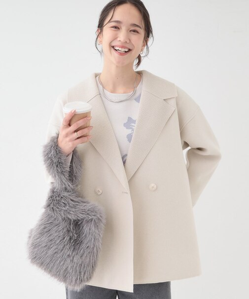 【S-LL】大人のこなれ感 テーラード風ジャケット