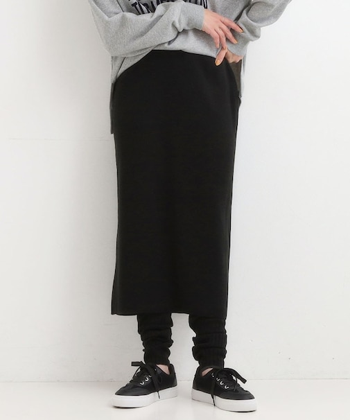 簡単おしゃれにレイヤード レギンスつきスカート