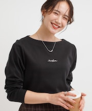 【S-LL】お顔周りを美しく見せる ボートネックロンT