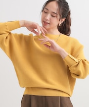 洗える リブドルマンニット