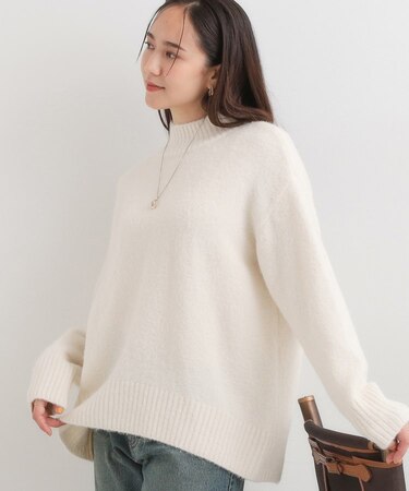 【洗濯機可/S-LL】インせず着られる ふわふわハイネックニット