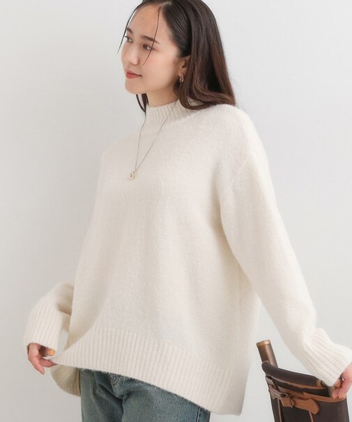 【洗濯機可/S-LL】インせず着られる ふわふわハイネックニット