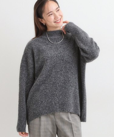 【洗濯機可/S-LL】インせず着られる ふわふわハイネックニット