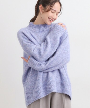 【洗濯機可/S-LL】インせず着られる ふわふわハイネックニット