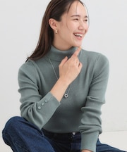 【絶妙なゆるピタ/洗濯機可】ちくちくしにくい リブタートルネック やわらかニット