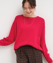 【洗濯機可/ちくちくしにくい】大人カジュアルを叶える スウェットライクニット