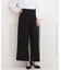 【洗える／イージーケア／ストレッチ】きちんと楽に。カットジョーゼットワイドパンツ