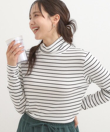 【あったか】吸湿発熱 タートルネックインナー
