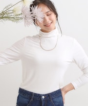 【あったか】吸湿発熱 タートルネックインナー