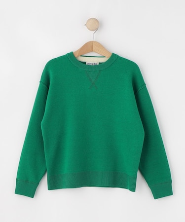 【100-150cm/リンク】ガゼットカラーニット