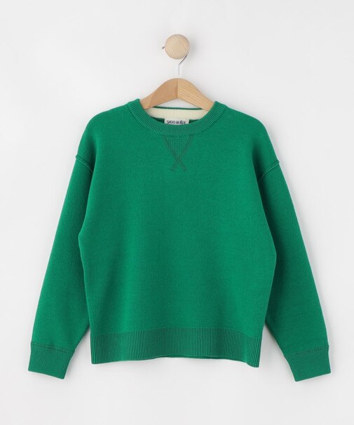 【100-150cm/リンク】ガゼットカラーニット