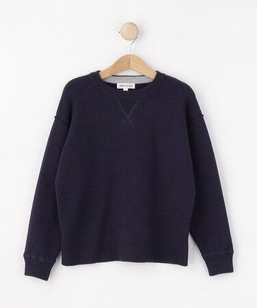 【100-150cm/リンク】ガゼットカラーニット