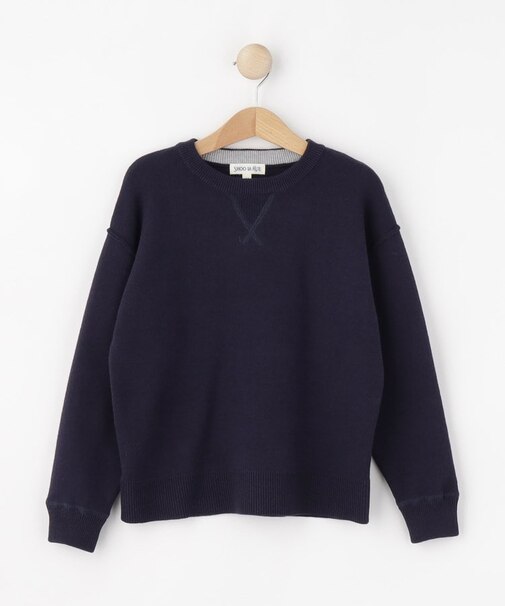 【100-150cm/リンク】ガゼットカラーニット