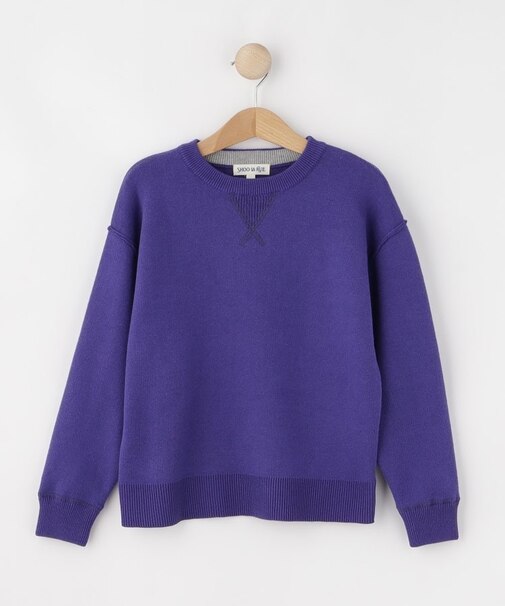 【100-150cm/リンク】ガゼットカラーニット