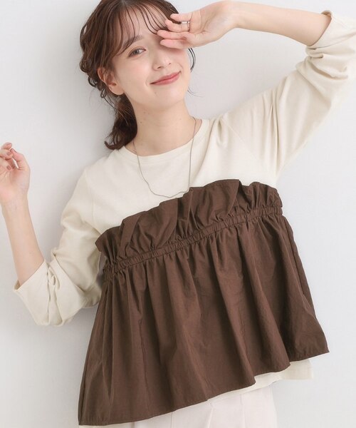 MYINE マイン　裾フリルドッキングプルオーバー MYINE マイン 裾フリルドッキングプルオーバー