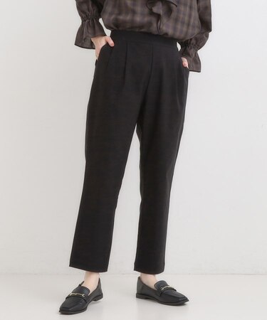 【高レビュー/洗濯機可/SS-LL】あったか裏起毛 のびのびストレッチ テーパードパンツ