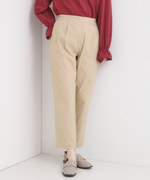 【高レビュー/洗濯機可/SS-LL】あったか裏起毛 のびのびストレッチ テーパードパンツ