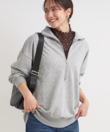 8色の選べる楽しさ ハーフジップ オーバーサイズスウェット