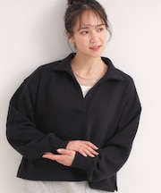 【なめらかタッチ】スキッパーポロスウェット