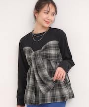 シャツレイヤード風ロンT