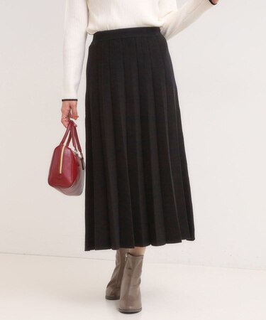 【セットアップ可/S-LL】女性らしさ際立つ 洗えるもちもちニットスカート