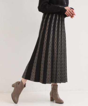 【セットアップ可/S-LL】女性らしさ際立つ 洗えるもちもちニットスカート