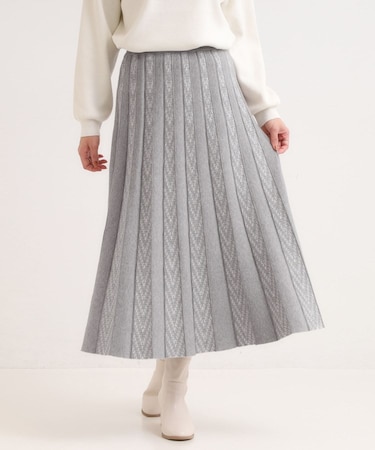 【高レビュー/セットアップ可/S-LL】女性らしさ際立つ 洗えるもちもちニットスカート