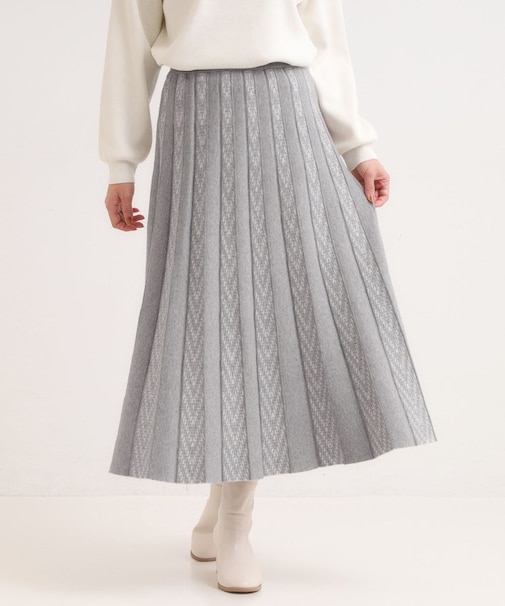 【高レビュー/セットアップ可/S-LL】女性らしさ際立つ 洗えるもちもちニットスカート