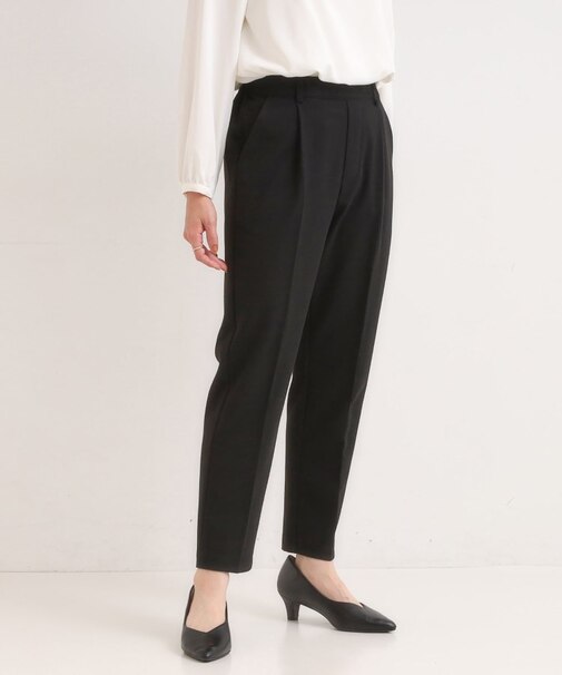 【洗濯機可/S-LL】美脚見え あったかテーパードパンツ