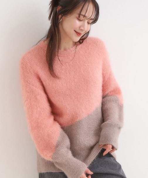 【S-LL/ゆったり】ふわふわシャギー 大人レディなニット