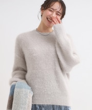 【S-LL/ゆったり】ふわふわシャギー 大人レディなニット