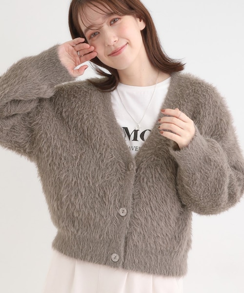 【y.様】トラディショナルウェザーウェア Vネック モヘヤ カーディガン M Traditional Weatherwear トラディショナルウェザーウェア