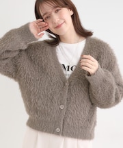 フェザーVネックカーディガン