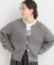 【S-LL】ふわふわシャギー 大人レディなカーディガン
