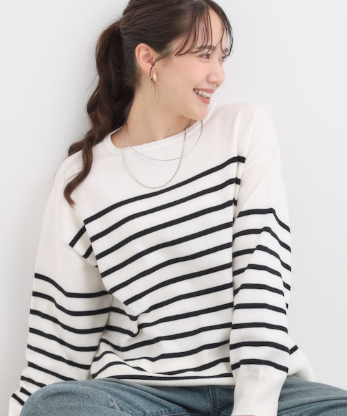 【洗濯機可/毛玉レス】アウトスタイルもきれいに決まる サイドスリットニット