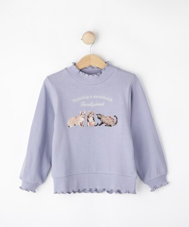 【100-150cm】モチーフ刺繍使いスウェット