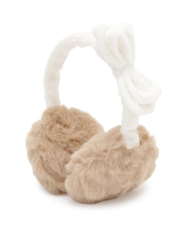 フェイクファーリボンイヤマフ