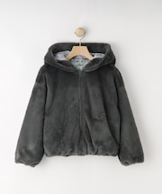 【130-150cm/スクール】耳付きエコファーパーカ