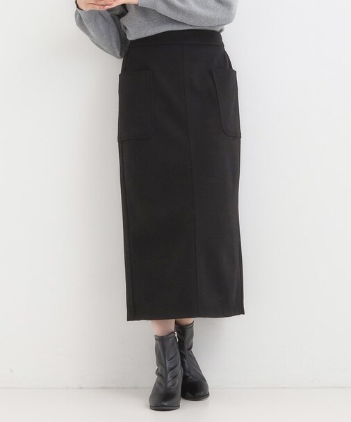 圧縮ニットナロースカート