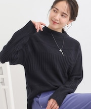 【洗濯機可/毛玉レス/S-LL】ミックスケーブル柄ニット