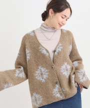 羽織るだけでスタイリングの主役に 起毛柄カーディガン