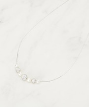 【セレモニー】ポイントパヴェショートネックレス