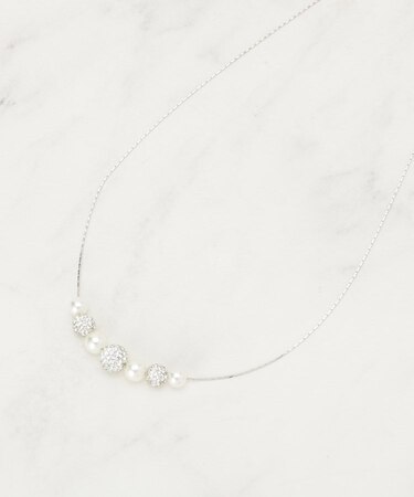 【セレモニー】ポイントパヴェショートネックレス