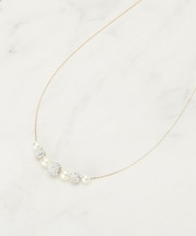 【セレモニー】ポイントパヴェショートネックレス