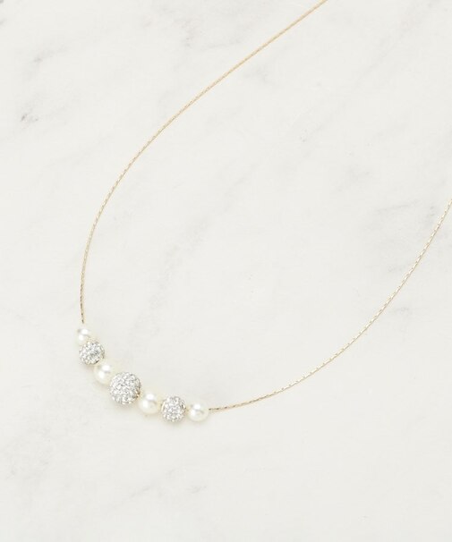 【セレモニー】ポイントパヴェショートネックレス
