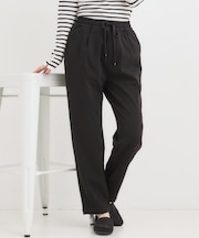 【S-LL/股上深め】裏起毛スマートイージーパンツ