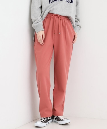 【S-LL/股上深め】裏起毛スマートイージーパンツ