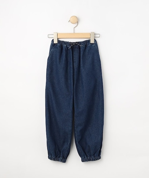 【100-150cm】デニムジョグパンツ