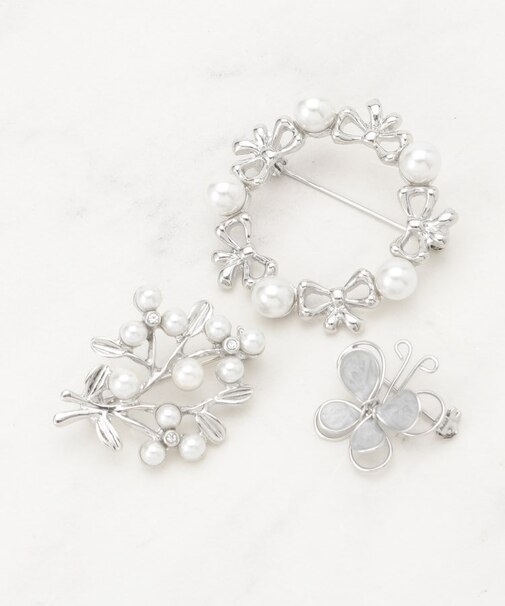 【セレモニー】3点セットブローチ